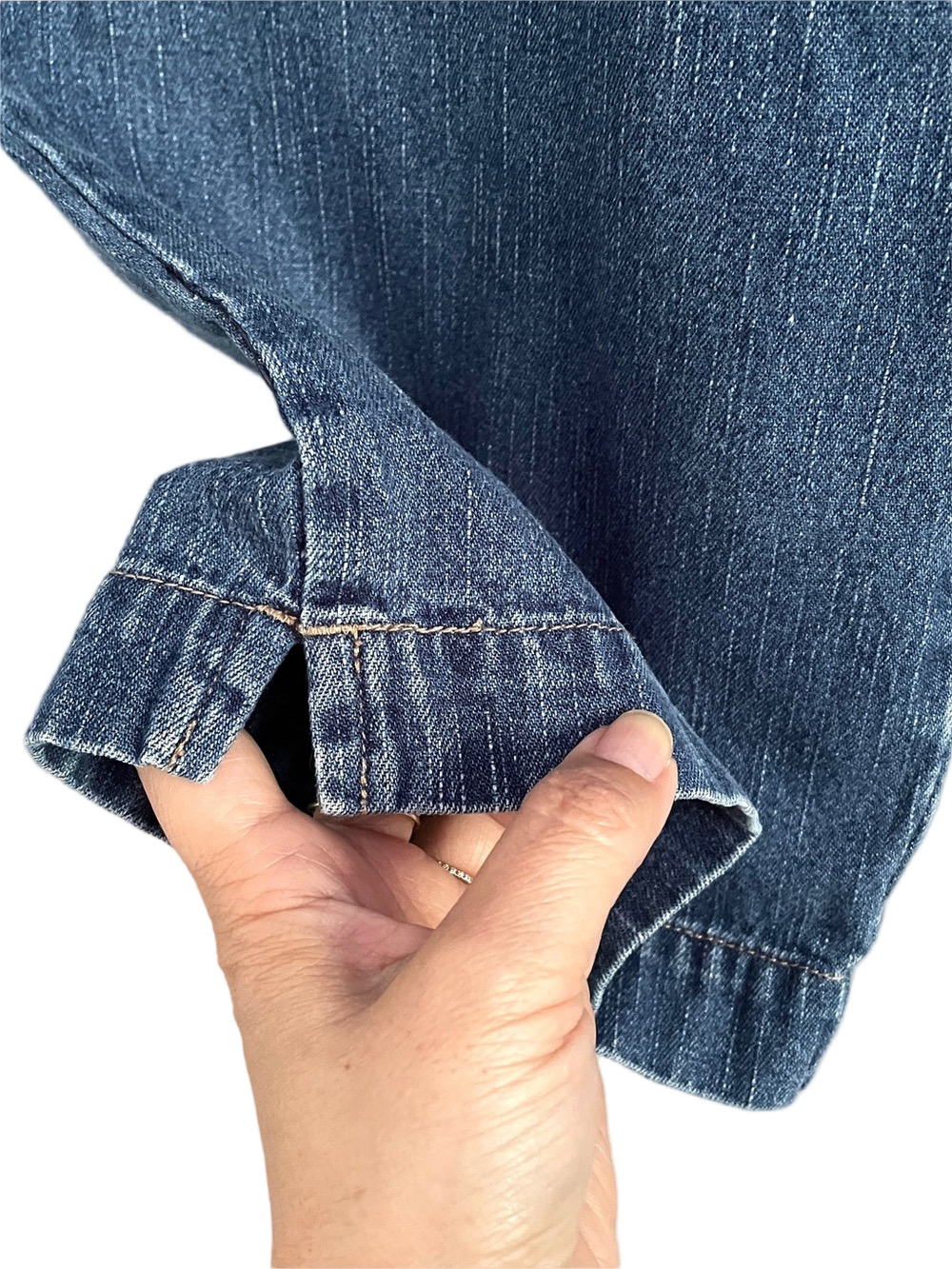 Vintage High-Rise Straight Leg Capri Culotte Jeans - 6 - Picture 4 of 8
